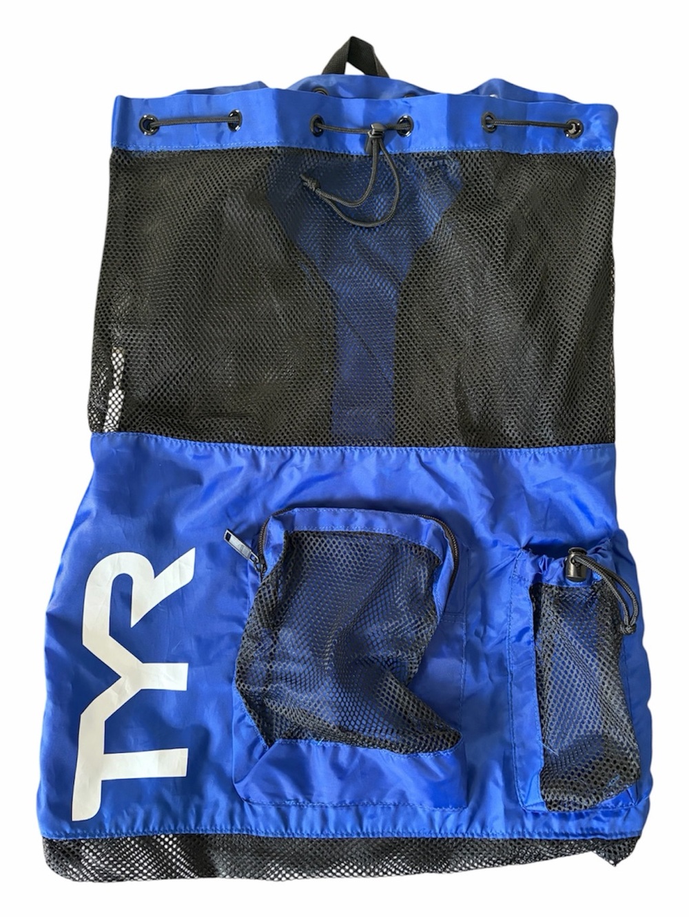 TYR Blue and Black Mesh Swim Gear Cinch Bag